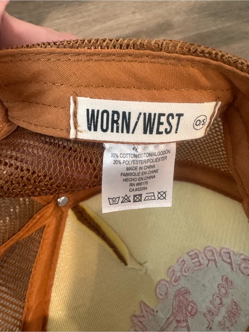 Work West Espresso Martini Corduroy Trucker Hat-Never Worn - Picture 2 of 3